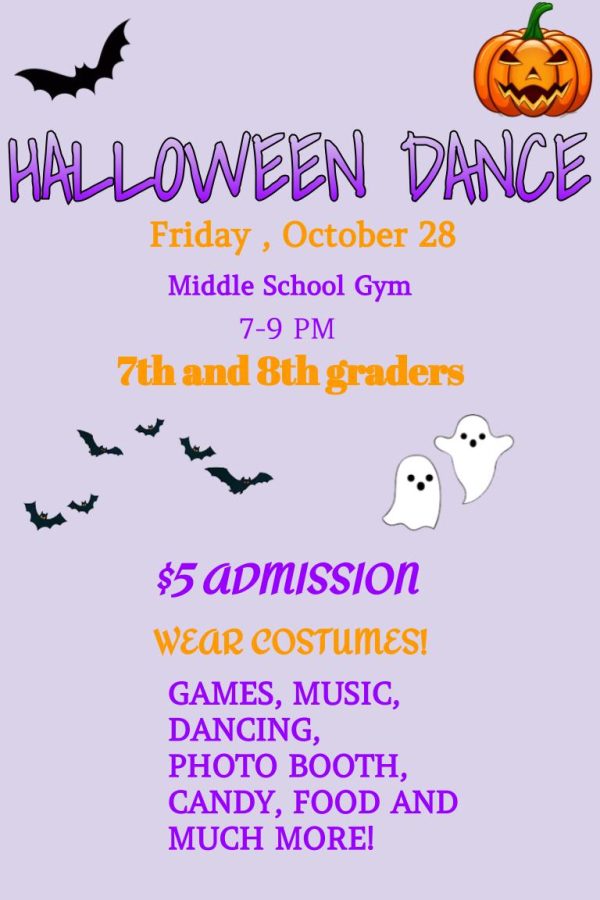 Attention 7th & 8th grade: Halloween Dance on 10/28!