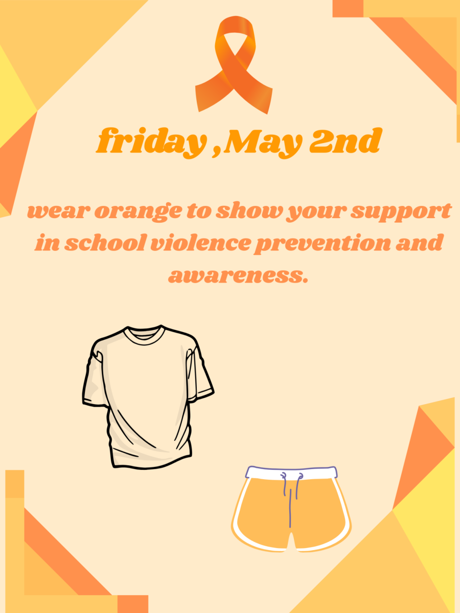 Friday, May 2nd: Wear Orange for School Violence Prevention Awareness