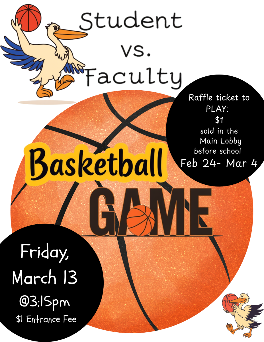 March 13th @ 3:15 p.m.: Student vs. Faculty Basketball Game